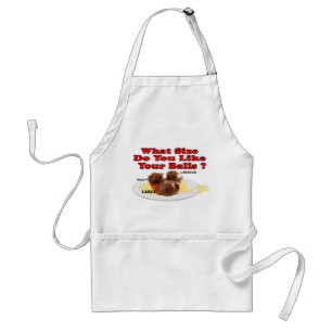 What Size Do You Like Your Balls ? (Meatballs) Adult Apron