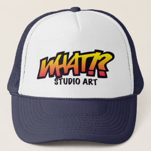 WHAT Studio Art Graffiti Logo Trucker Hat