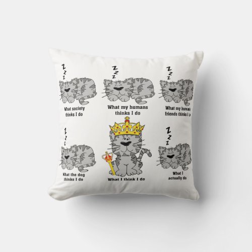 What The Cat Does Throw Pillow