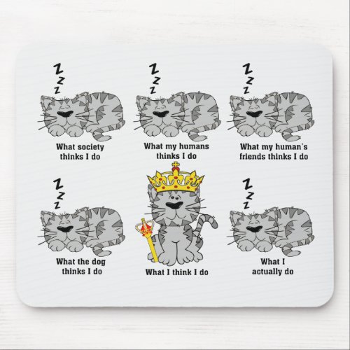 What The Cat Thinks Funny Mouse Pad