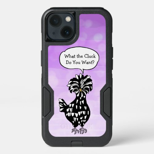 What the Cluck do you Want Funny Chicken Pun iPhone 13 Case