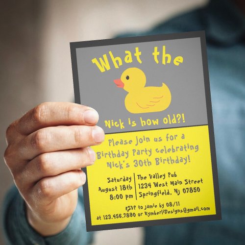 What the Duck Birthday Invitation