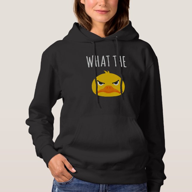 What The Duck Duck Morning Grouch Coffee Rubber Du Hoodie (Front)