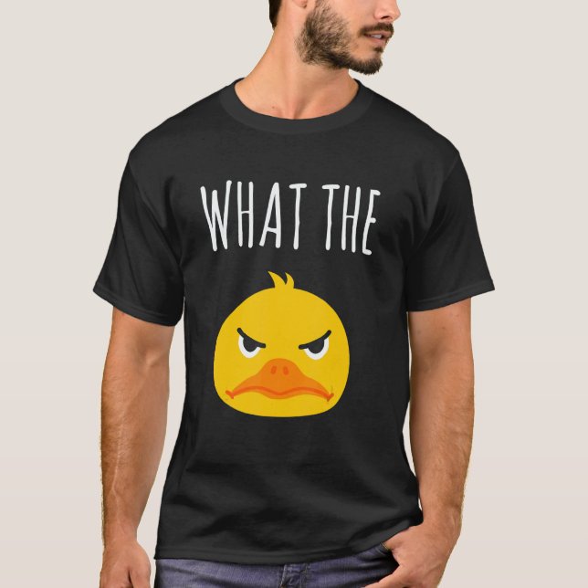 What The Duck Duck Morning Grouch Coffee Rubber Du T-Shirt (Front)