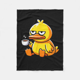 What The Duck Owner I Love Ducks Lover Funny Rubbe Fleece Blanket