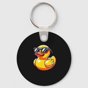 What The Duck Owner I Love Ducks Lover Funny Rubbe Keychain