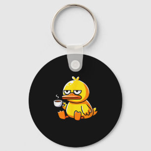 What The Duck Owner I Love Ducks Lover Funny Rubbe Keychain