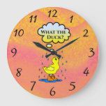 What The Duck? Wall Clock at Zazzle