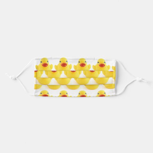 What the Duck Yellow Rubber Ducky Adult Cloth Face Mask (Front, Folded)