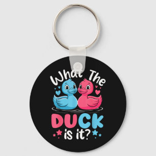 What The Ducks is Baby Gender Reveal Party Baby Keychain