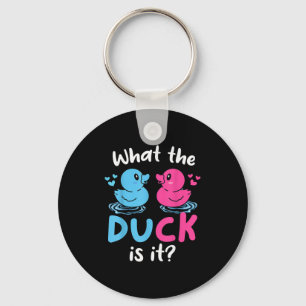 What The Ducks Is It Baby Gender Reveal Party Baby Keychain