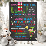 What the Elf Christmas Baby Shower Reveal Invitation<br><div class="desc">What the Elf is the baby going to be Baby Reveal Shower invitations. Features a merry elf, elf legs, candy canes and fun colorful fonts on a dark chalkboard background. Perfect for a Christmas Holiday Gender reveal baby shower! All wording can be changed under the candy cane. To make more...</div>