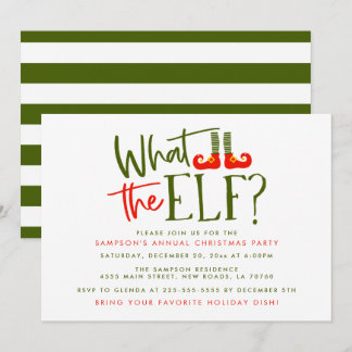What The Elf Christmas Party Invitations