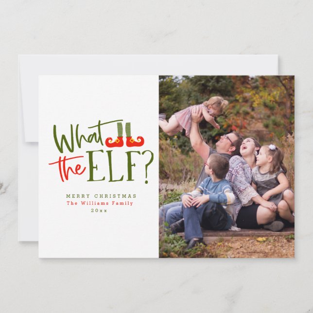 What The Elf Christmas Photo Cards (Front)
