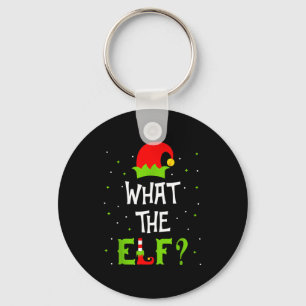What The Elf Family Matching Funny Christmas Gift Keychain