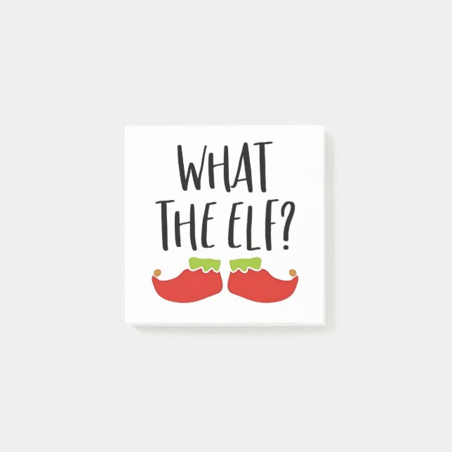 What the Elf Funny Christmas Elf Santa Claus  Post-it Notes (Front)