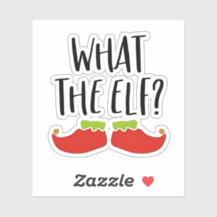 What the Elf Funny Christmas Elf Santa Claus Sticker