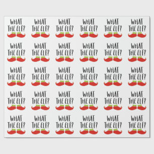 What the Elf Funny Christmas Elf Santa Claus Wrapping Paper