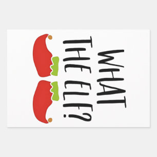 What the Elf Funny Christmas Elf Santa Claus Wrapping Paper Sheets