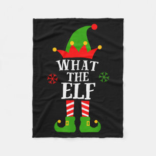 What The Elf Funny Matching Family Group Christmas Fleece Blanket