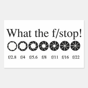 WHAT THE f/STOP? Rectangular Sticker