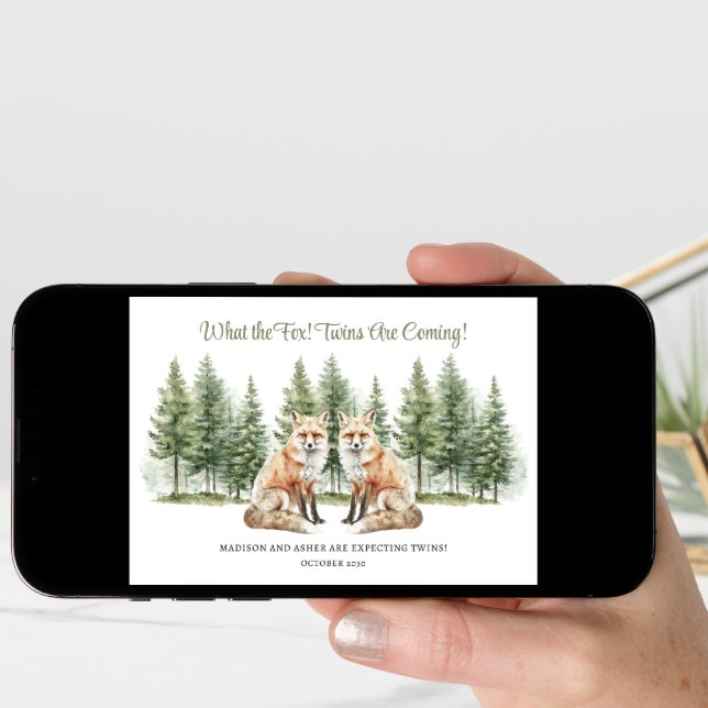 What The Fox Twins Are Coming Fox Theme Pregnancy Announcement (Front Digital)