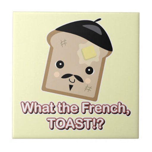 what the french toast cute kawaii toast cartoon tiles | Zazzle