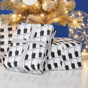 What The Fu*k Over Funny Walkie Talkie Icon Wrapping Paper
