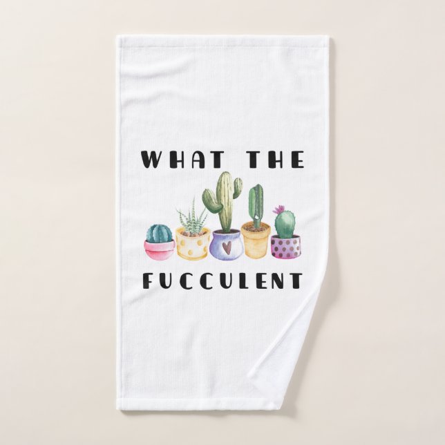 What The Fucculent Bath Towel Set (Hand Towel)