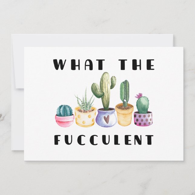 What The Fucculent Holiday Card (Front)