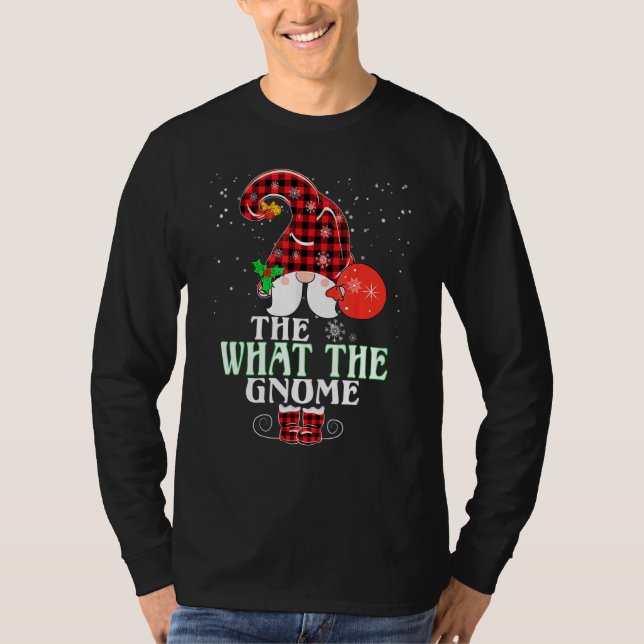 What The Gnome Buffalo Plaid Matching Family Chris T-Shirt (Front)
