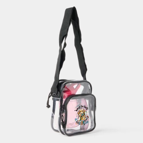 What the heck #1 clear crossbody bag