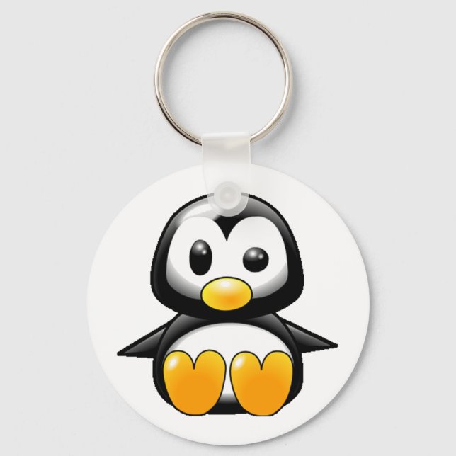 What the Heck Penguin Keychain (Front)