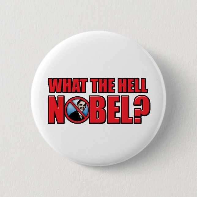 What the Hell Nobel? Button (Front)