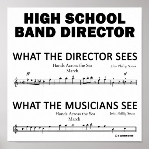 What the High School Band Sees Poster