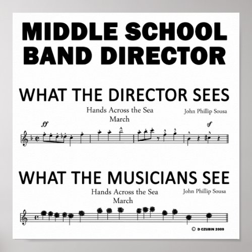 What the Middle School Band Sees Poster