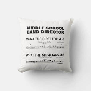 What the Middle School Band Sees Throw Pillow