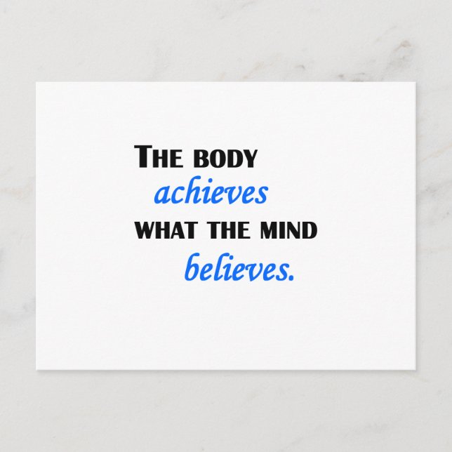 What The Mind Believes Postcard (Front)