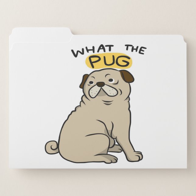 What The Pug Cute Fat Pug File Folder (Front Left)