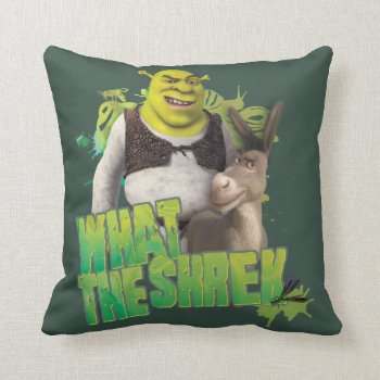 What The Shrek Throw Pillow by ShrekStore at Zazzle