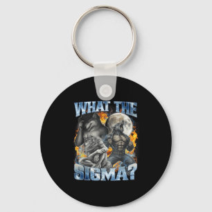 What The Sigma Cool Funny Alpha Wolf Werewolf Boot Keychain
