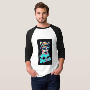What the Sigma – Cool Llama in Retro Vibe T-Shirt 
