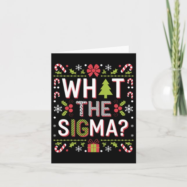 What The Sigma Funny Santa Clause Gen Alpha X-mas  Card (Front)
