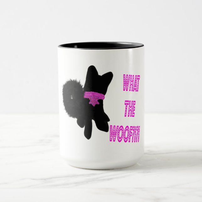 What the woof funny dog mug (Center)