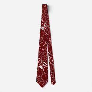 What time is it.b D Red BG Neck Tie