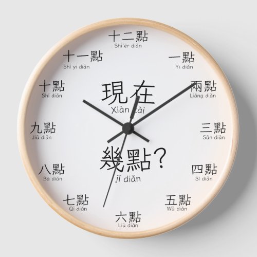What time is it Chinese Conversation Skills Clock