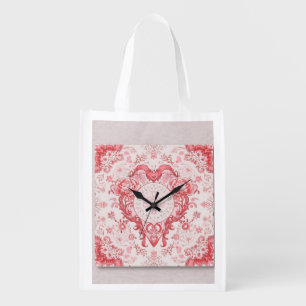 What Time Is It? on a White Reusable Grocery Bag