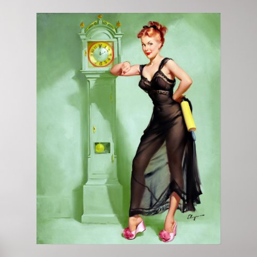 What Time Is It Pin Up Poster