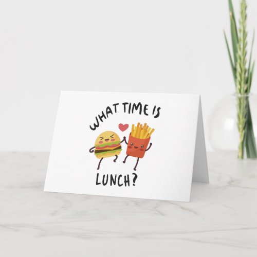 What time is lunch card