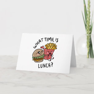 What time is lunch card